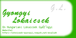 gyongyi lokaicsek business card